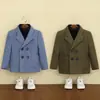 Traje de Vestir para Niños Estilo Británico Traje de Paje para Actuación Otoño e Invierno Nuevo Traje de Chaqueta para Niño Pequeño y Mediano Anfitrión de Piano
