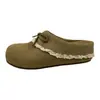 Zapatos de estilo retro Birkenstock con correas de cordón y lazos, pantuflas versátiles de punta cerrada para mujer, nuevas pantuflas slip-on antideslizantes de otoño 2026
