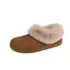 Zapatos estilo Birkenstock para mujer con aumento de altura oculto y suelas gruesas, forro de felpa, nuevos botines de nieve sin cordones estilo 2026 para invierno, zapatos de pelo, zapatos de algodón