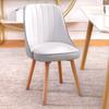 Silla de comedor nórdica de madera maciza, moderna y sencilla, para el hogar, para apartamento pequeño, estilo crema, con mesa y silla, respaldo suave y taburete.