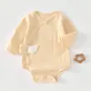 Body para Bebé e Infantil Otoño e Invierno Capa Base Algodón Puro Clase A Ropa Interior Ajustado Romper Triangular para Recién Nacido