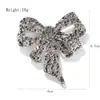 Broche de Alfinete Broche de Liga Metálica Preto Pérola Strass Retro Transfronteiriço Laço Acessórios de Roupa Corsage Feminino