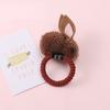 Internet Celebrante Lindo Super Lindo Anillo de Cabello de Conejo Niña Dibujos Animados Felpa Horquilla Coreana Niños Sencillo Bola Accesorios para el Cabello