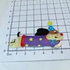 Celebridad de Internet Más Vendido Dibujo Animado Cachorro Saltando Acrílico Accesorios Hecho a Mano Material DIY Adorno para la Cabeza Lindo Zuecos Accesorios