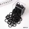 Elásticos de Cabelo Infantis de Alta Elasticidade, Tamanho de Polegar, Elásticos Pretos, Elásticos Pequenos Que Não Danificam o Cabelo das Meninas, Acessórios de Cabelo