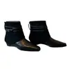Botines ajustados de retazos retro para mujer, tacón grueso, cremallera trasera, punta cuadrada pequeña, botines cortos elásticos de microfibra, nuevo estilo otoño 2026