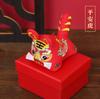 Qian Li Bolsita Tradicional Hecha a Mano Bordado Tridimensional Tela Tigre Paz Bolsa Vacía Producto Terminado Regalo del Festival del Bote del Dragón