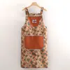 Bata de trabajo transpirable de manga larga, de estilo chino nuevo, de alta gama, moderna y elegante, para talleres y fábricas, delantal resistente al desgaste para cocina y uso doméstico