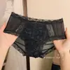 Sueño de Rosa~Tanga de Malla de Encaje Francés Deseo Puro, Calzones para Mujer Transpirables Femeninos de Algodón Puro que Cubren la Entrepierna