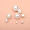 Perla Artificial de ABS Alto Brillo Material Perforado Cuentas Sueltas DIY Pulsera Hecha a Mano Collar Pasador Antiguo Cuentas Redondas Material de Cuentas