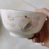 Tigelas de 5 polegadas Atacado Barraca de Rua Coleção de Louça de Cerâmica Tigelas e Prato Tigela Pequena Casual Branca Tigela Flor Grelhada Tigela de Cerâmica Tigela de Salada