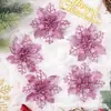 Bestseller transfronterizo 9CM flores artificiales decorativas de plástico corona de Navidad DIY decoraciones colgantes decoraciones para fiesta de Navidad al por mayor