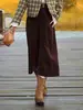 Conjunto de Casaco Curto de Tweed Xadrez Estilo Francês + Calça Cropped Cor de Café Novo para Outono/Inverno 2026 para Mulheres