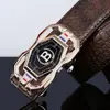 Nuevo Cinturón para Hombre con Patrón de Cocodrilo Hebilla Automática, Moderno y Versátil, Adecuado para Jóvenes y de Mediana Edad, Cinturón de Cintura Casual de Negocios Moderno, Diseño Simple