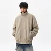 Chaqueta de trabajo estilo americano para hombre, tie-dye, piel sintética, colección de otoño, moderna, con un aire sofisticado y retro, y un look cool y rebelde.