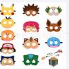 Suministros del Fabricante Máscaras de Pokemon, Máscaras de Elfo Animal, Máscaras de Maquillaje Hechas a Mano para Fiesta de Halloween para Niños
