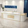 Balcão de recepção balcão de caixa canto de loja de roupas balcão de checkout salão de beleza balcão de bar balcão de atendimento mesa de balcão de atendimento simples e moderna