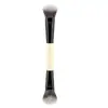 En Stock Pincel de Doble Extremo Transfronterizo Único, Pincel para Difuminar, Pincel para Contorno, Pincel para Base, Pincel de Puntos, Herramienta de Belleza Multifuncional con Mango de Madera