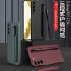 Para funda de teléfono móvil s22 escudo todo incluido ranura para bolígrafo líquido s22plus funda protectora para teléfono móvil creativa con estuche para bolígrafo
