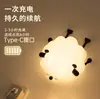 Luz de Grifo de Silicona Lámpara de Noche Panda Luz de Noche para Grifo Lámpara de Mesita de Noche para Dormitorio Recargable y de Enchufe Doble Uso Luz Suave Protección Ocular Lámpara de Ambiente