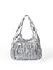 2024 Verão Novo Estilo Coreano Design de Nicho Cor Sólida Bolsa Plissada Bolsa Macia Nas Axilas Elegante para Todos os Fósforos