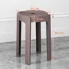 Banqueta de Plástico Doméstica Espessa Resistente Criativa Redonda Empilhável Estilo Creme Banqueta Alta Simples Preço Acessível Atacado