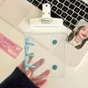 Álbum Carpeta de Tres Agujeros de Dibujos Animados de PVC Estilo Coreano, Álbum de Almacenamiento de Pegatinas para Niñas, Planificador DIY, Álbum Pequeño de Colección de Tarjetas