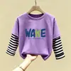 Camiseta Interior de Manga Larga para Niños, Nuevo Estilo Primavera y Otoño, Camiseta Interior de Algodón Puro para Niños, Atuendo de Primavera con Estampado de Dibujos Animados, Camiseta de Capa Interior