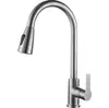 Acero Inoxidable 304 Cocina Telescópico Extensible Lavado de Verduras Palangana Dragón Plano Tee Extracción Hogareño Grifo de Agua Caliente y Fría