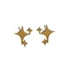 Brincos de aço inoxidável com céu estrelado e três estrelas brilhantes, design simples e exclusivo, estilo ins, para homens e mulheres, moda transfronteiriça