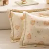 Funda de almohada de gasa de doble capa 100% algodón Clase A para niños 30x50, funda de almohada específica para bebés 40x60, funda para relleno de almohada de estudiante 2