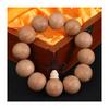 Color Primario Pulsera de Madera de Durazno Sin Pintar Joyería Pulsera de Cuentas de Madera de Durazno con Buda Pulsera de Distribución de Tronco Natural