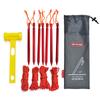 Bolsa de almacenamiento de clavos para el suelo, para carpas al aire libre, para campamento, organizador con hebilla de cuerda resistente al viento, 20/30/40 cm de largo