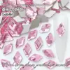 Manicura Rombo 5*8mm Diamante Rectangular Cuatro Esquinas Diamante Cubo de Azúcar Diamante de Fondo Micro Puntiagudo Decoración para Manicura Diamante para Manicura Venta al por Mayor