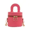 Bolsa de Mano Tipo Cubo con Doble Cremallera Estilo Coreano al por Mayor para Mujer 2025 Nuevo Verano Bolso de Hombro de Lujo Bolso Cruzado de Cadena de Moda