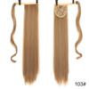 Peruca de rabo de cavalo feminina europeia e americana, cabelo longo, liso, rabo de cavalo, natural, sem rastros, cabelo artificial, envoltório, velcro, rabo de cavalo falso
