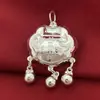 Dragão e Fênix Chengxiang prata de lei cadeado de longevidade prata 999 pingente infantil Sino cadeado de prata infantil Estilo nacional presente de um ano