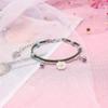 Pulseira vintage da sorte ins design de nicho Mori irmãs Daisy Flower Bell para duas meninas moda