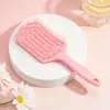 Peine de Plástico Dopamina Hueco con Costillas para Peinar, Masajeador Portátil para el Cuero Cabelludo, Peinado Suave, Doble Uso para Cabello Seco y Húmedo