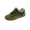 2026 Zapatos Casuales Forrest Gump Nuevos Suela Gruesa Zapatos de Tabla Moda Caña Baja Otoño con Cordones Zapatos de Entrenamiento Alemanes Estilo Coreano para Mujer Tela Beige
