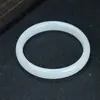 Pulsera de jade sintético al por mayor Pulsera de jade Hetian Jade Blanco de jade pulsera de cristal color jade de imitación suministro para puesto de pulseras de jade para mujer