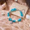 Pulsera de Concha de Estrella de Mar de Grava Estilo Vacaciones Oceánicas Transfronteriza Pulsera de Concha de Playa de Verano Pequeña y Fresca Cadena para el Pie
