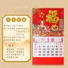Calendário Ano do Carneiro 2027 Estilo Chinês com Etiqueta da Sorte em Folha de Ouro, Presente Corporativo Atacado, Calendário Grande de Rasgar com Estampagem em Ouro