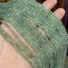 7A Cuarzo Fresa Verde Natural Cuentas Redondas Facetadas Accesorios de Cuentas para Pulsera Semi-Terminada Venta Directa de Fábrica
