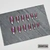 24 PIEZAS Colección de Arte para Uñas Bestseller Transfronterizo Navidad Halloween Flor Uñas Portátiles Ojo de Gato Halloween Piezas de Uñas Portátiles