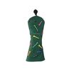 Cubierta de Palo de Madera Bordada con Clavos de Golf Tela PU Impermeable Interior Felpa Engrosada Cubierta Protectora para Palo 1/3/5/UT