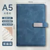 Cuaderno A5 Personalizable con Impresión de Logo, Engrosado con Cierre de Broche, Cuaderno de Oficina para Negocios, Superficie de Cuero Suave, Venta al por Mayor