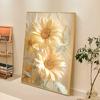 Estilo Crema Girasol Pintura Decorativa para Sala de Estar Textura Floral Fondo de Sofá Pared Pintura de Piso Puerta de Entrada Mural de Entrada