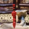 Pingente Vajra de Cinábrio Cru com Alto Teor de Ouro Roxo Areia Vermelha Imperial, Pingente de Colar do Ano Zodiacal Atacado e Dropshipping