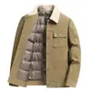 Chaqueta de Plumón para Hombre Otoño/Invierno 2026 Cuello Solapa Estilo Ropa de Trabajo Relleno 90% Plumón de Pato Blanco Abrigo Cálido Casual de Negocios para Jóvenes